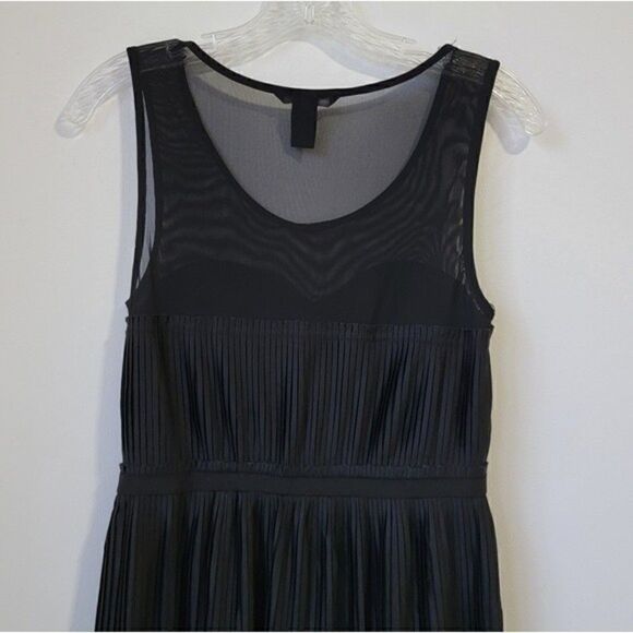 H&M Black Pleated Cocktail Party Dress Size Small - Picture 9 of 12